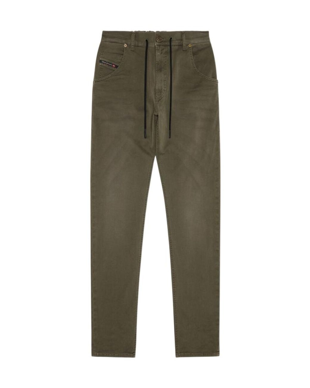 DIESEL Green Krooley Drawstring Tapered Jeans for men
