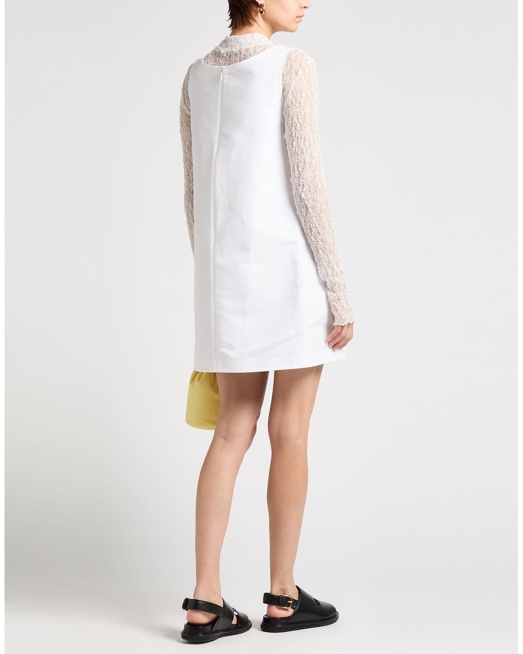 Marni White Sleeveless A-Line Skirt
