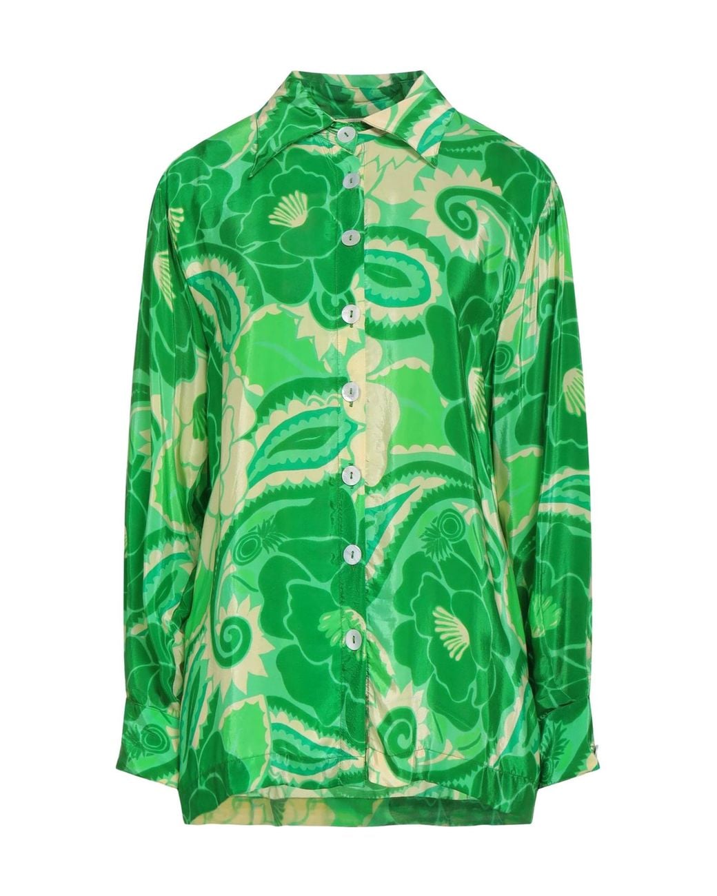 Farm Rio Green Long-Sleeved Shirt