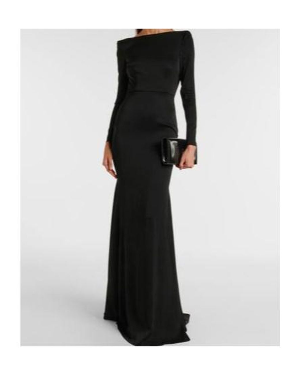 Alex Perry Black Satin Crêpe Corset Gown