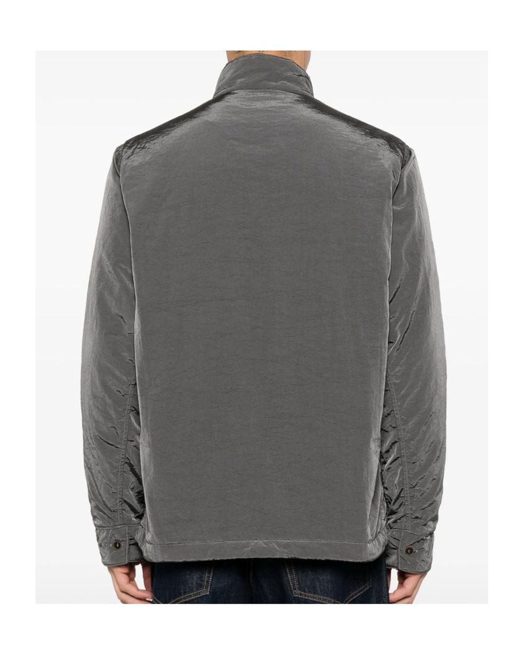 RANRA Gray Long-Sleeve Casual Jacket With A Stand-Up Collar for men
