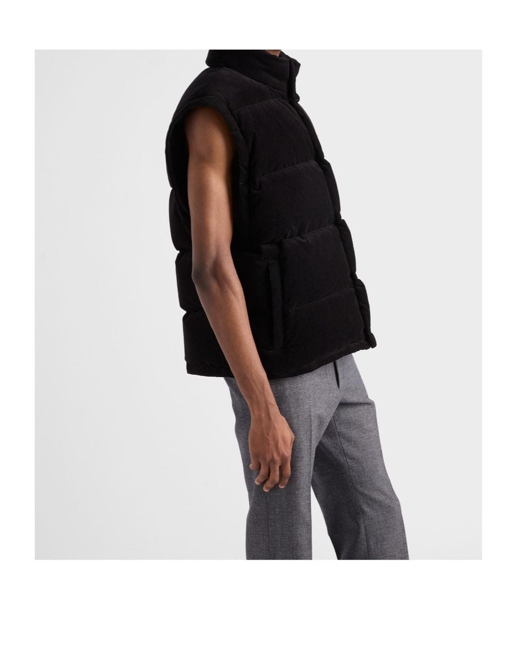 Prada Black Triangle-Logo Button-Up Jacket for men