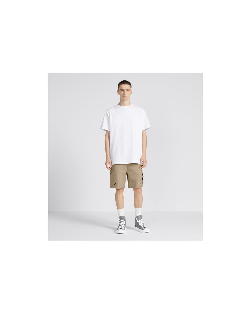 Dior Natural Cargo Bermuda Shorts for men