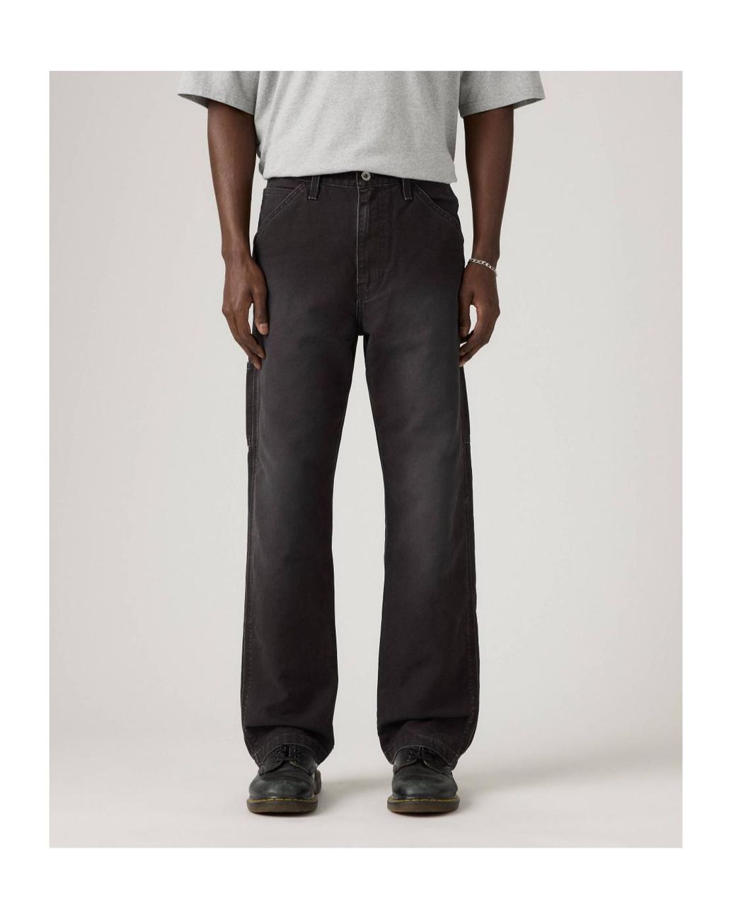 Levi's Black 568 Straight-Leg Trousers for men