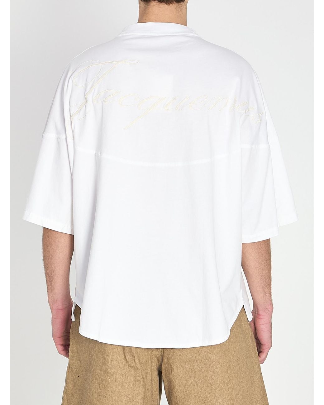Jacquemus White Atelier Crewneck T-Shirt for men