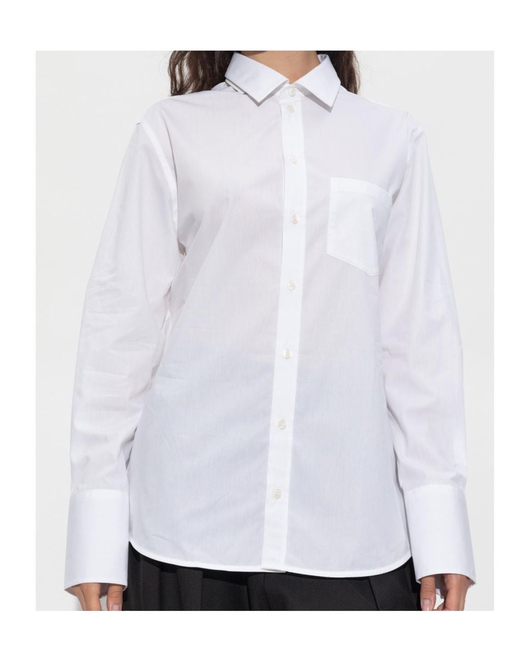 Victoria Beckham White Tab Detail Shirt