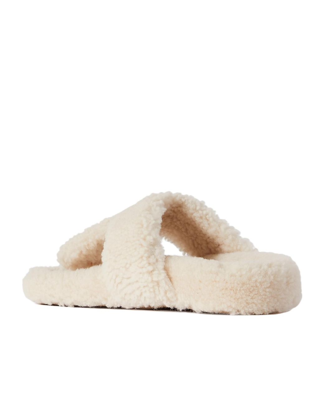 Aquazzura White Shearling Sandals