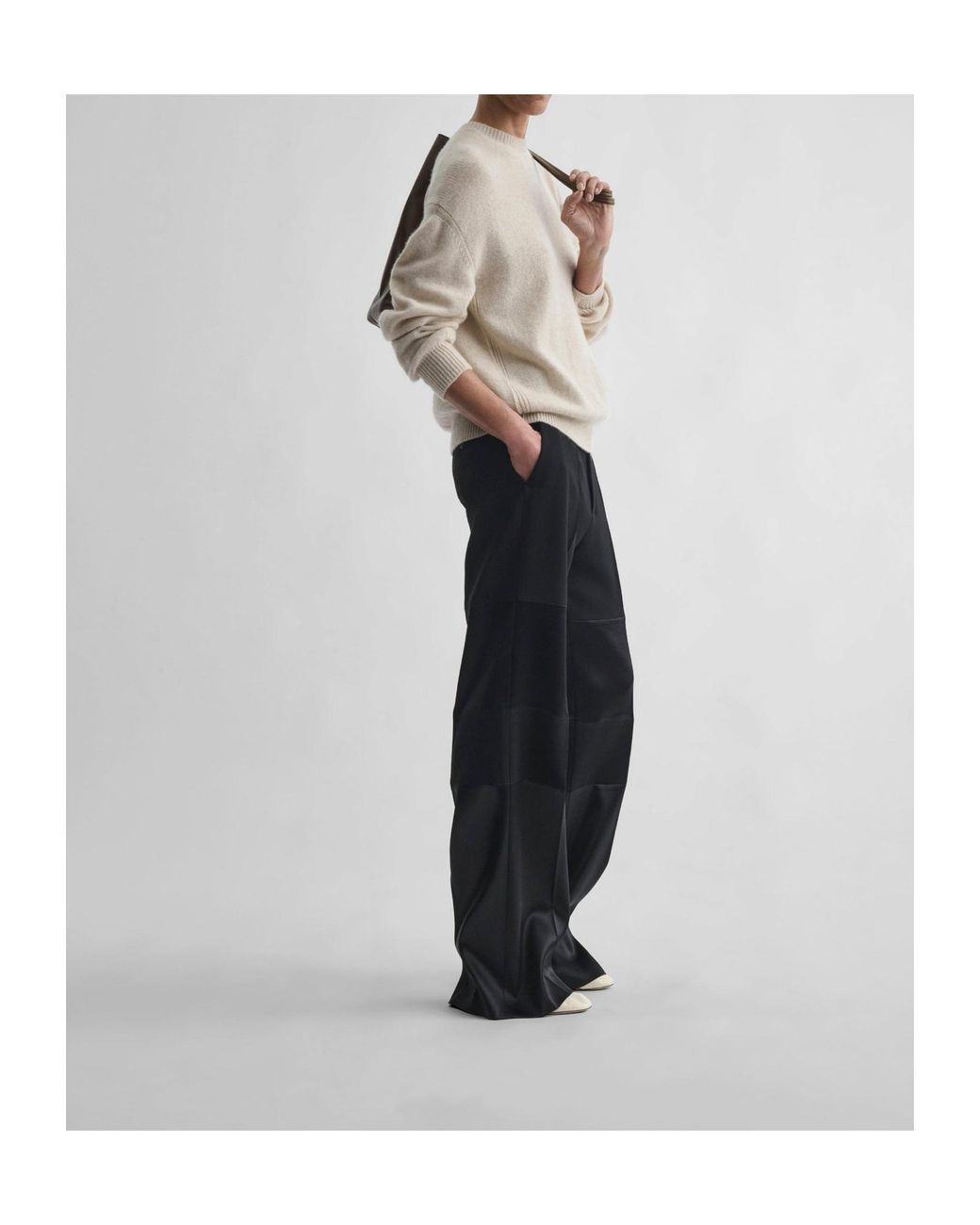 Phoebe Philo Blue Layered Tuxedo Trousers