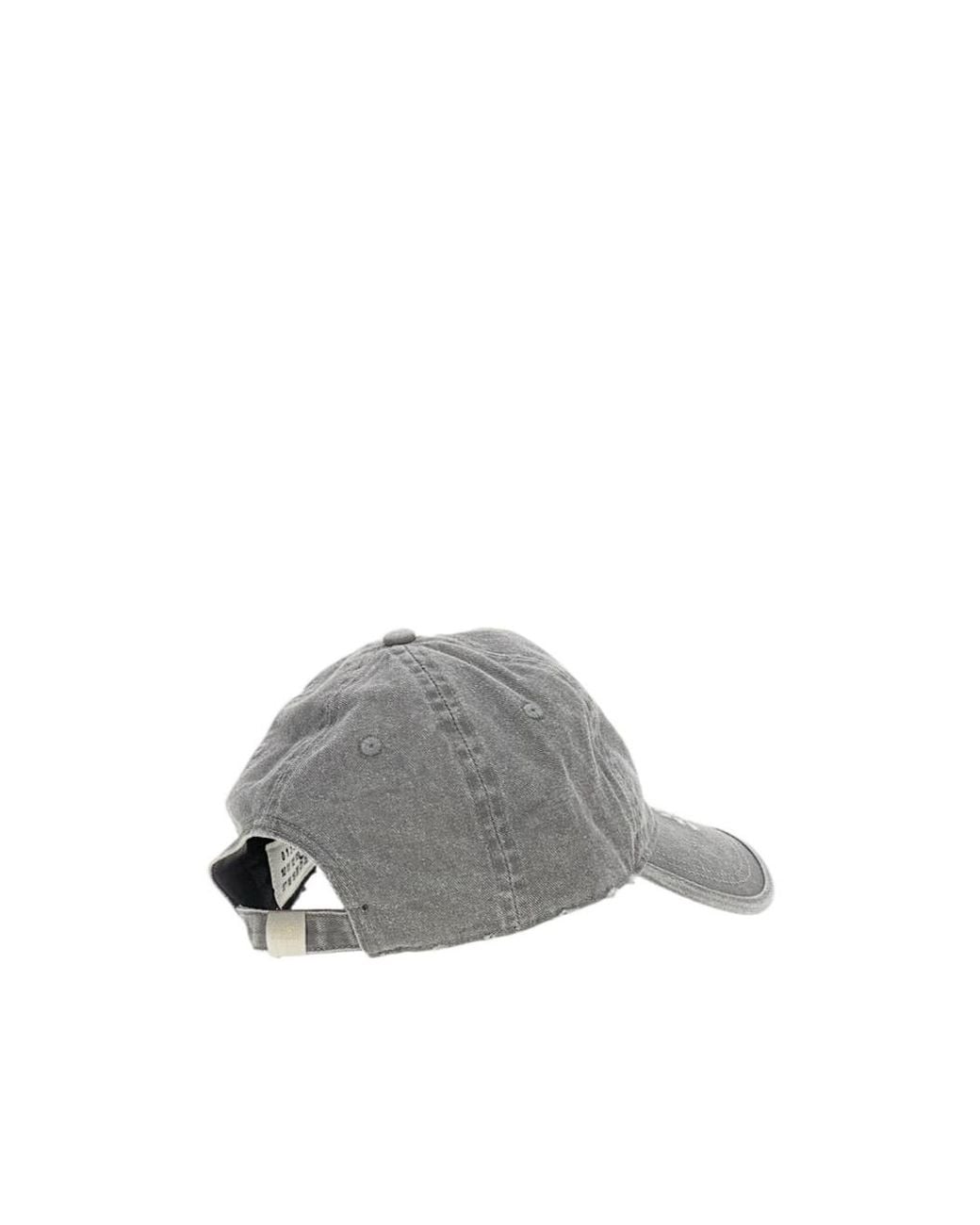 MM6 by Maison Margiela Gray Curved Peak Baseball Cap for men