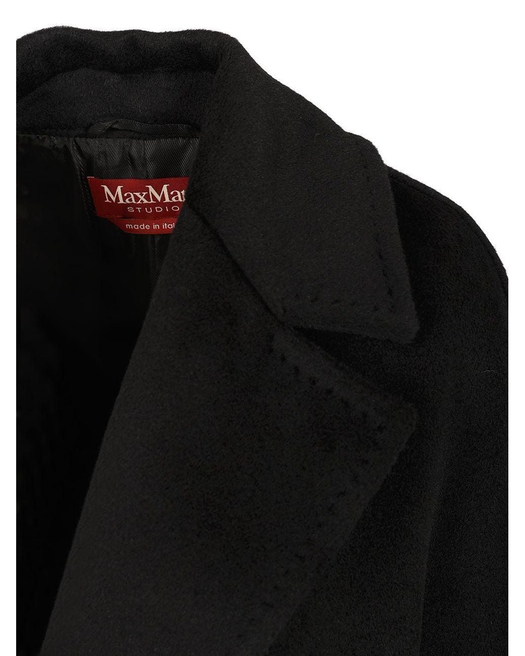 Max Mara Black Studio Tokio Double Breasted Coat