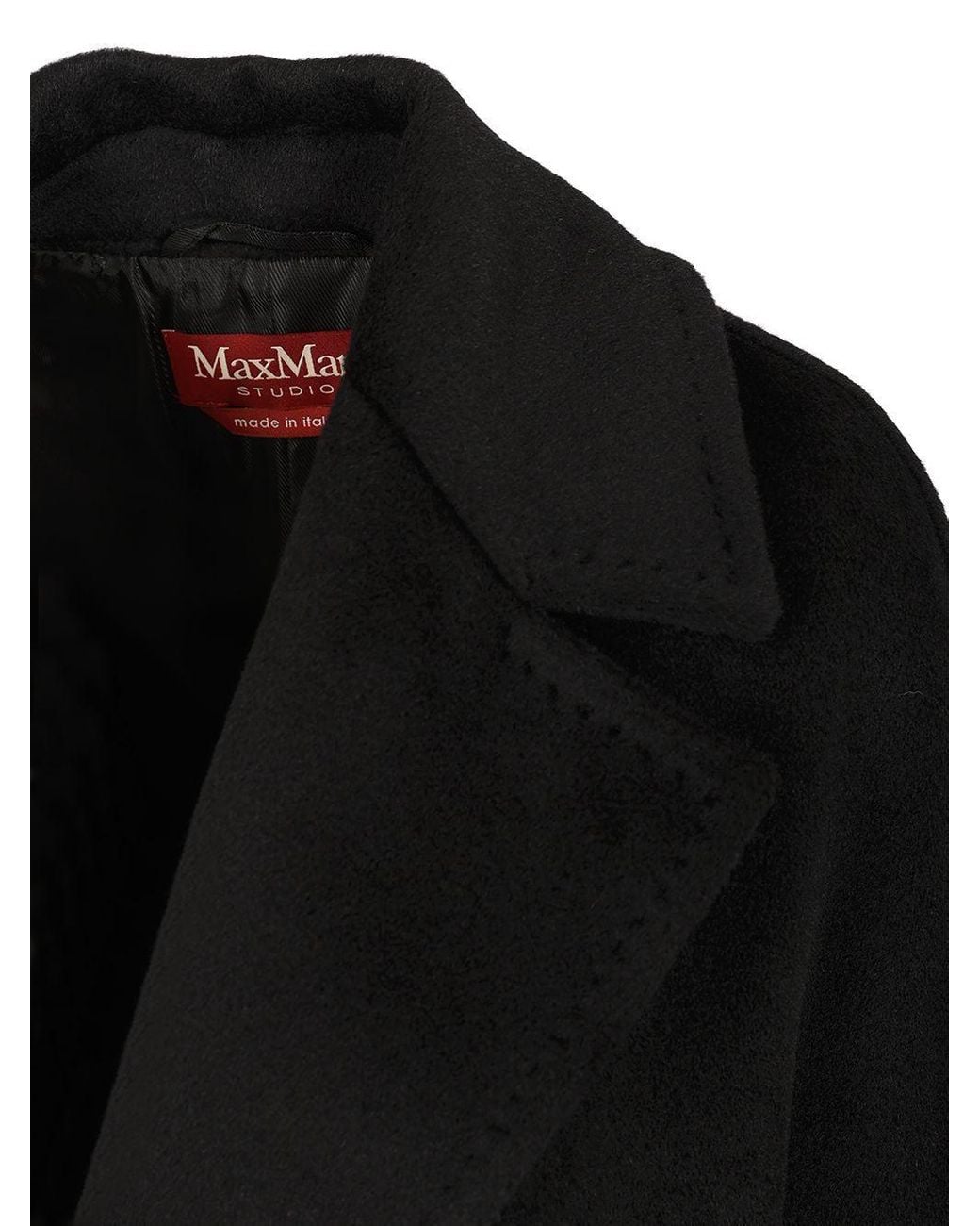 Max Mara Black Studio Tokio Double Breasted Coat