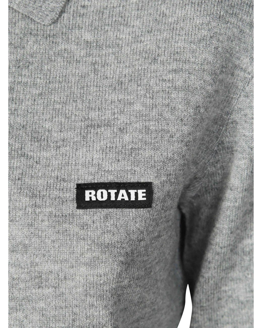 ROTATE BIRGER CHRISTENSEN Gray Long-Sleeved Sweater