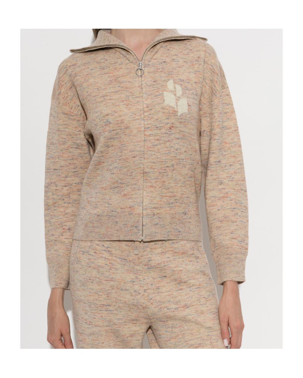 Isabel Marant Natural Isabel Marant Étoile Koxy Zip High-Neck Knitted Sweater