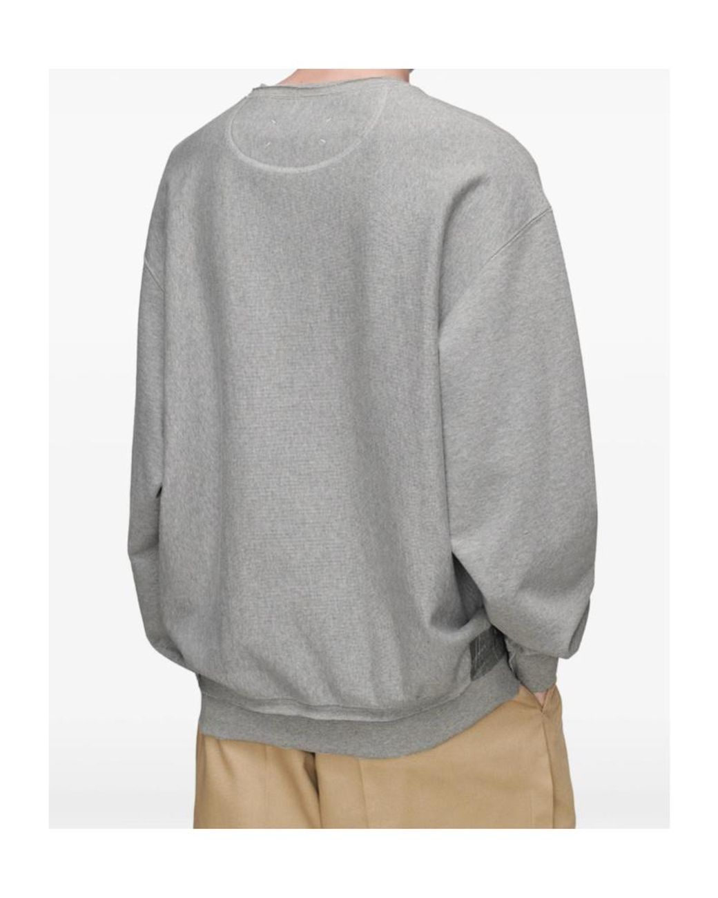 Maison Margiela Gray Long Sleeve Crewneck Sweatshirt for men