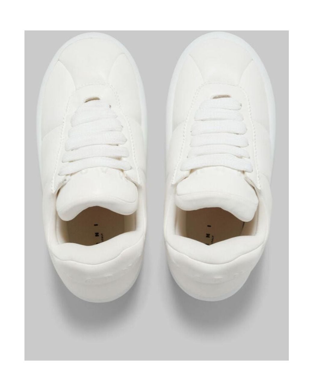 Marni White Bigfoot 2.0 Padded Lace-Up Sneakers