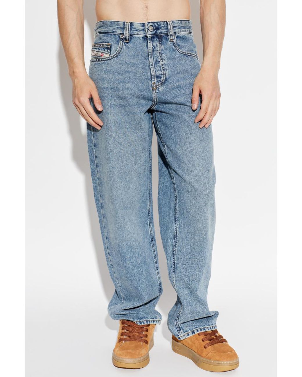DIESEL Blue 2001 D Macro Straight-Leg Jeans for men