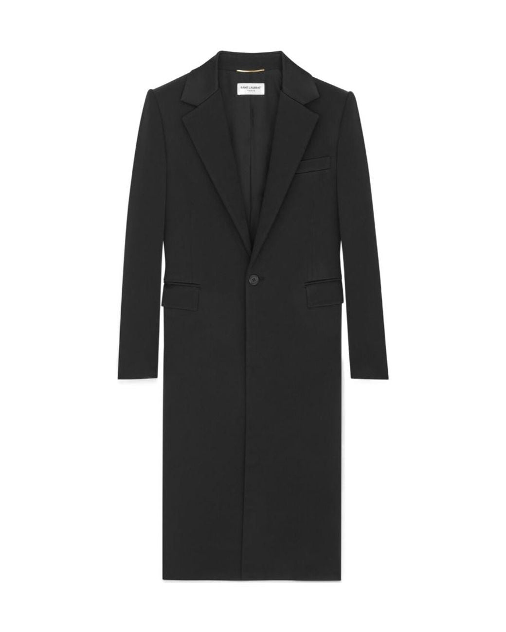 Saint Laurent Black Single-Breasted Coat