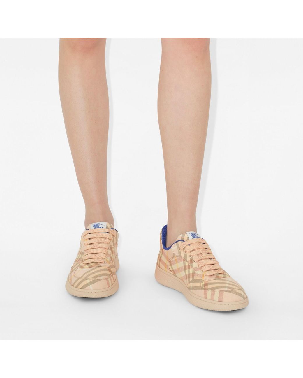 Burberry Natural Terrace Check Canvas Sneaker