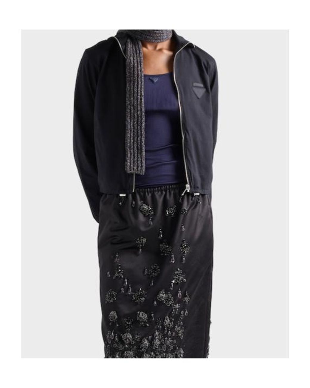 Prada Blue Reversible Zip-Up Jacket