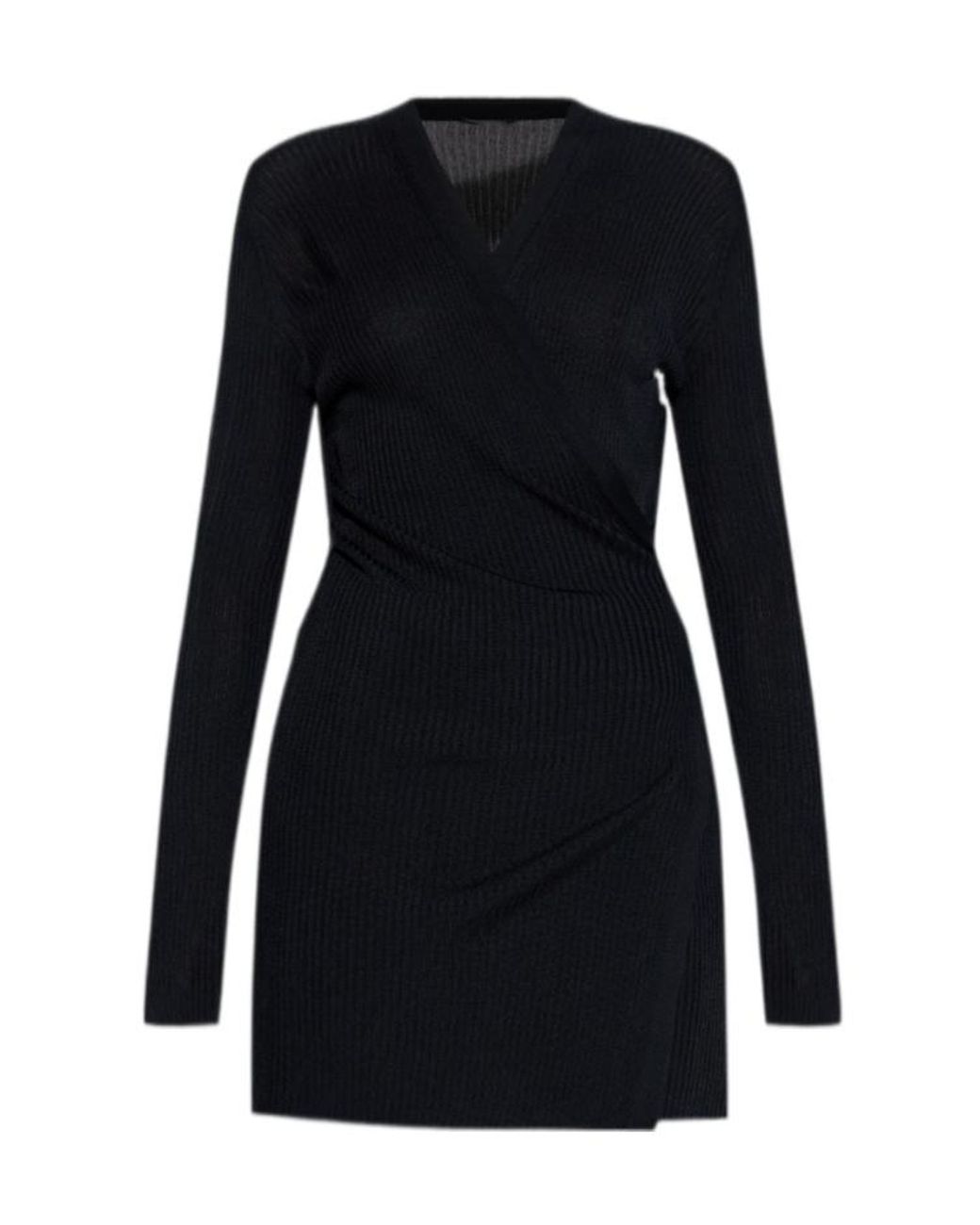 Balenciaga Black Wrap Tie Cardigan