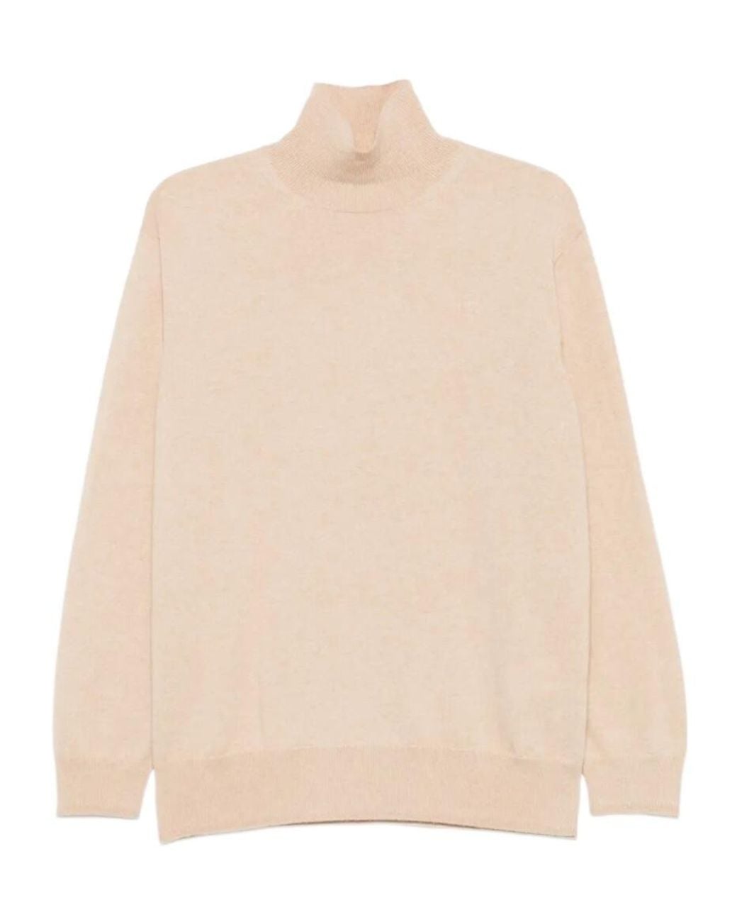 Malo Natural High-Neck Cashmere Sweater