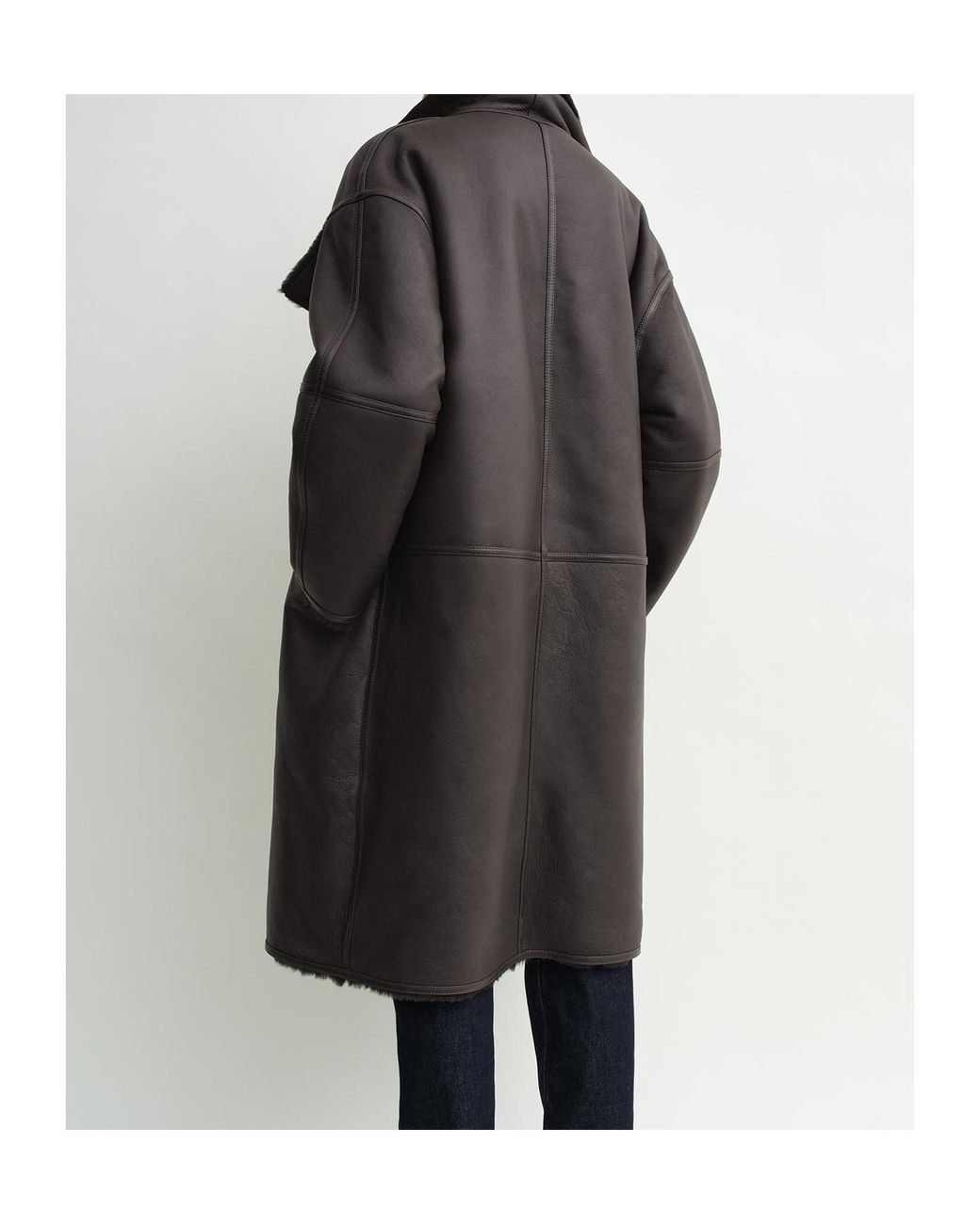 Totême Black Totême Oversized Shearling Coat