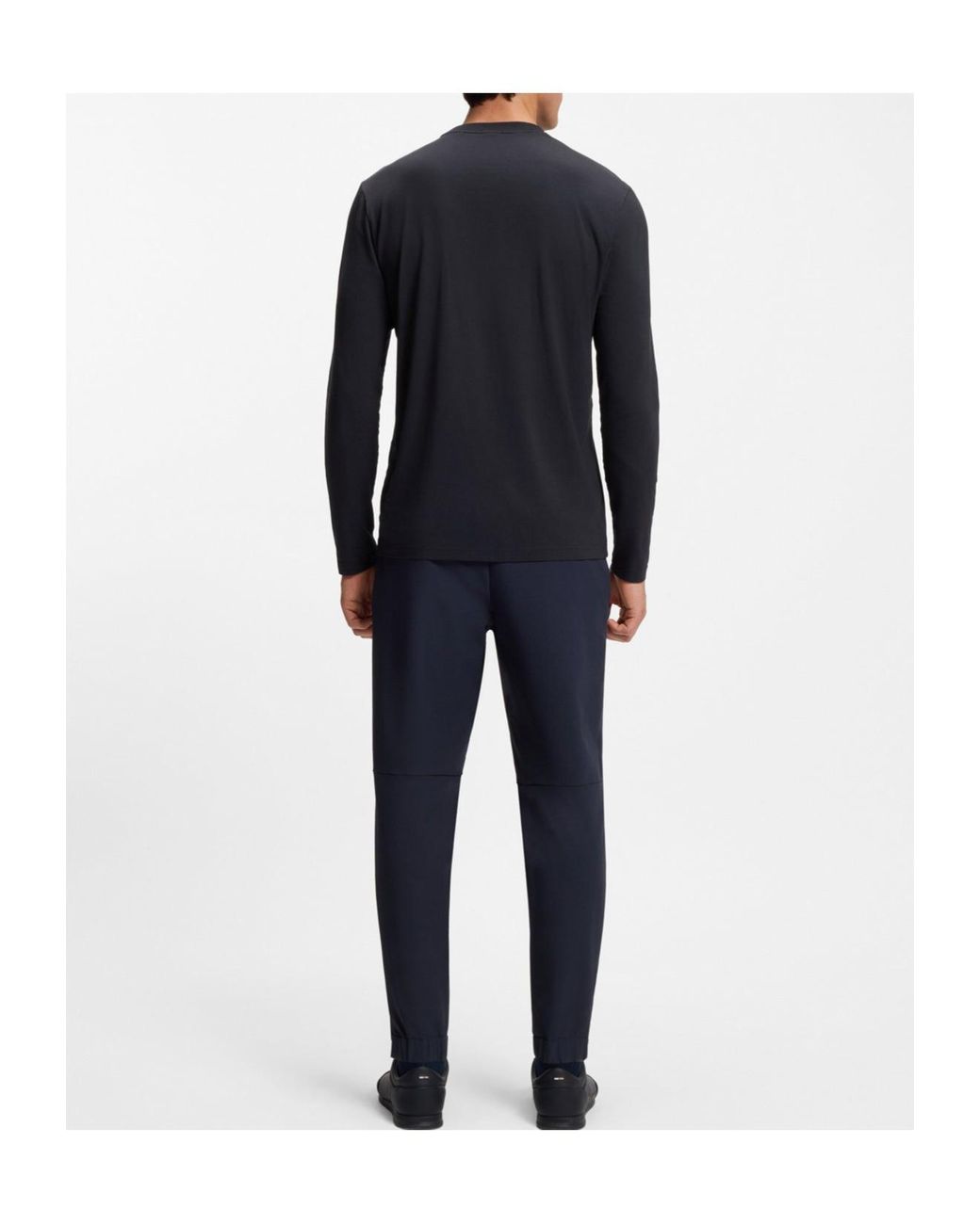 Boss Blue Long-Sleeved T-Shirt for men