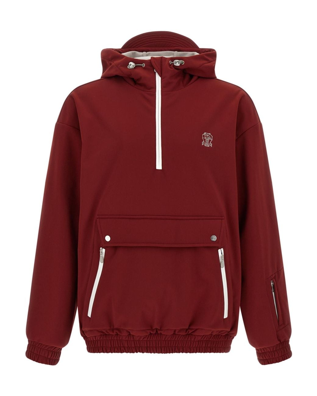 Brunello Cucinelli Red Sweatshirt Jacket for men