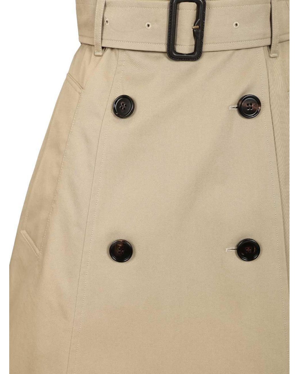 Burberry Natural Gabardine Trench Mini Skirt