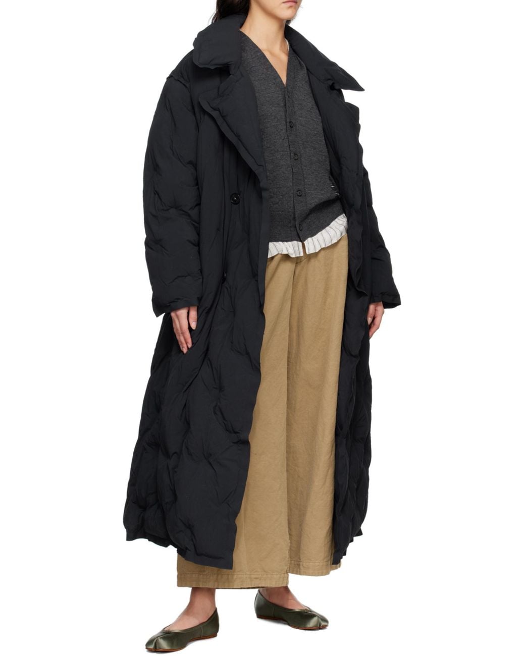 Maison Margiela Black Oversized Padded Coat