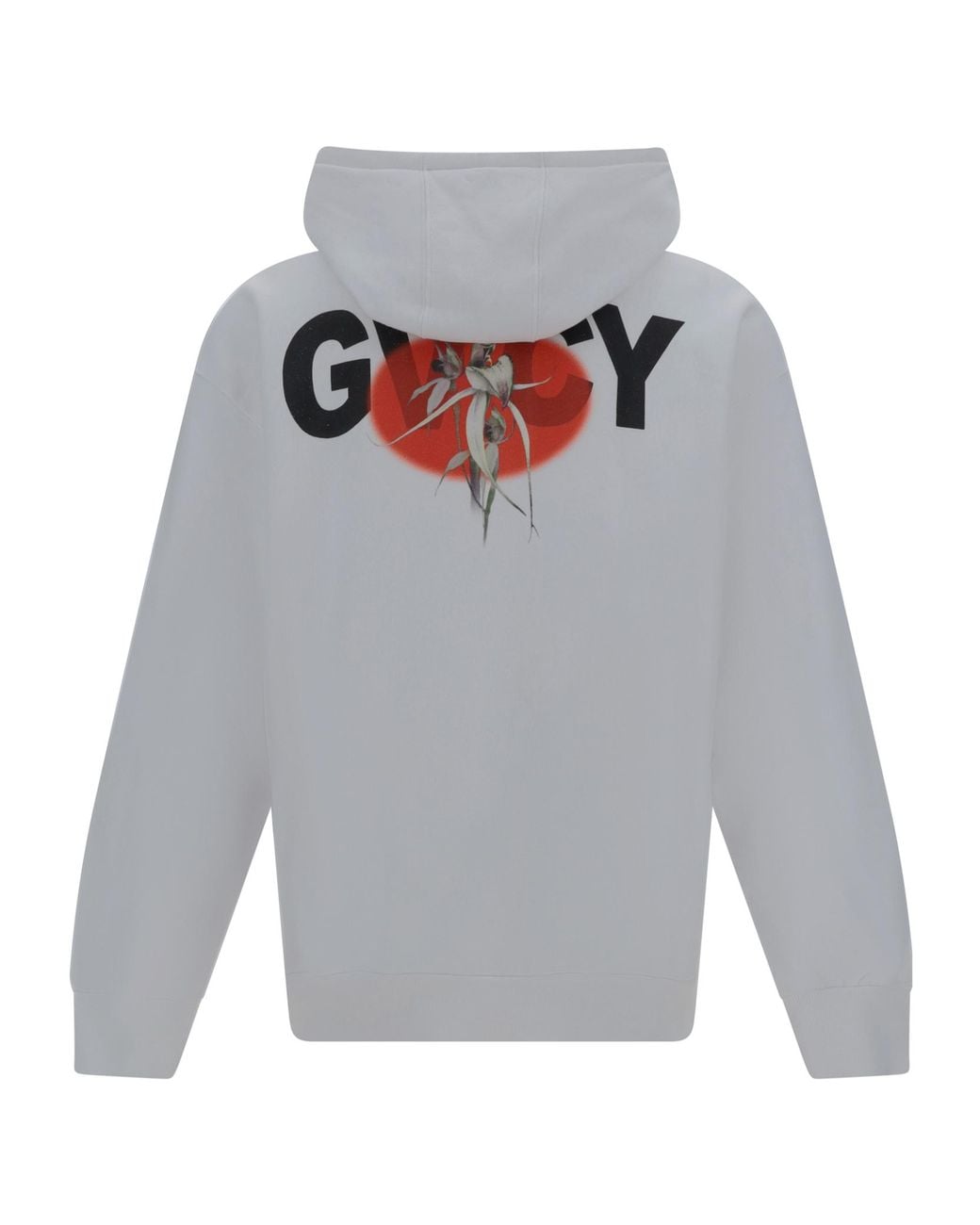 Givenchy Gray 4G Embroidered Drawstring Hoodie for men