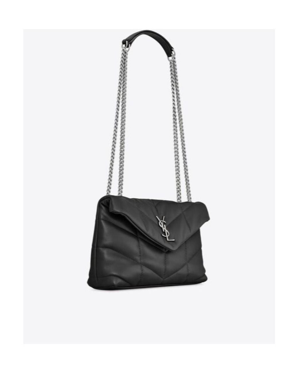 Saint Laurent Black Puffer Toy Small Shoulder Bag