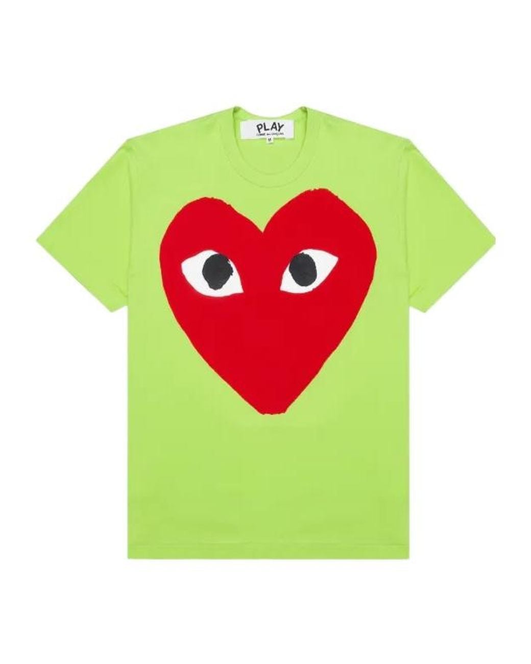 COMME DES GARÇONS PLAY Green Printed Short-Sleeve T-Shirt