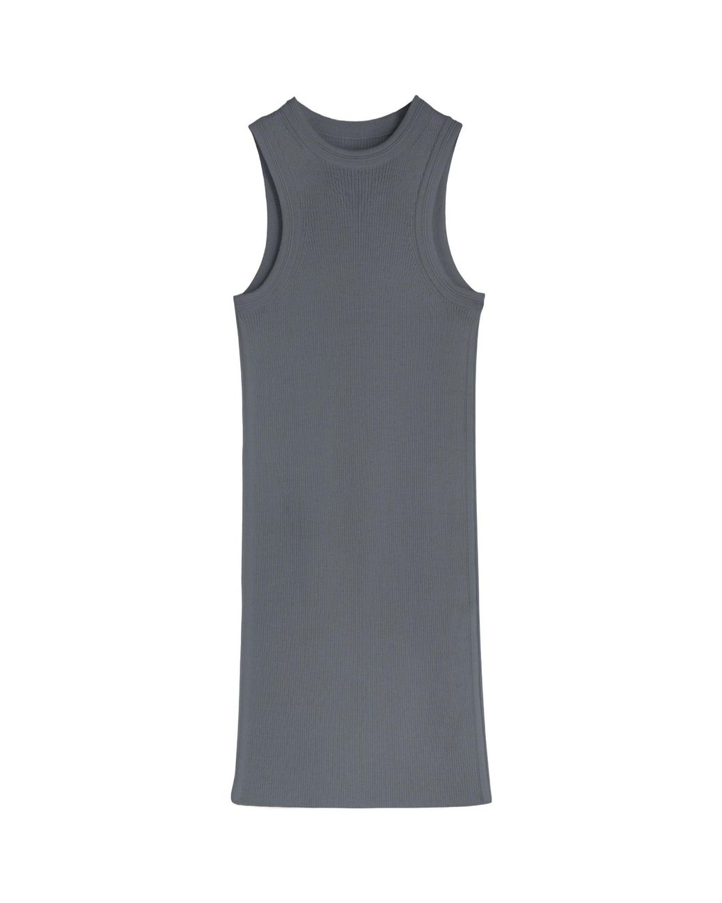 Phoebe Philo Gray Fine-Ribbed Tank Top