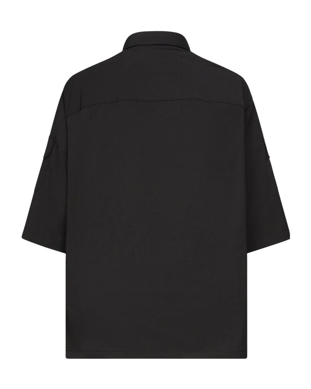 Emporio Armani Black Looose Fit Work Shirt for men