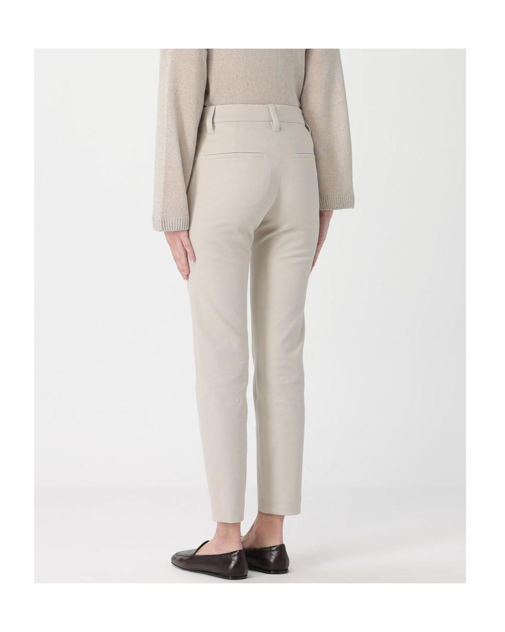 Brunello Cucinelli Gray Tapered Tailored Pants