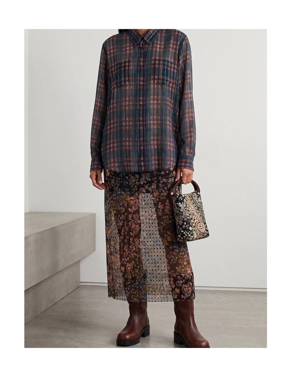 Dries Van Noten Blue Cheers Checked Shirt