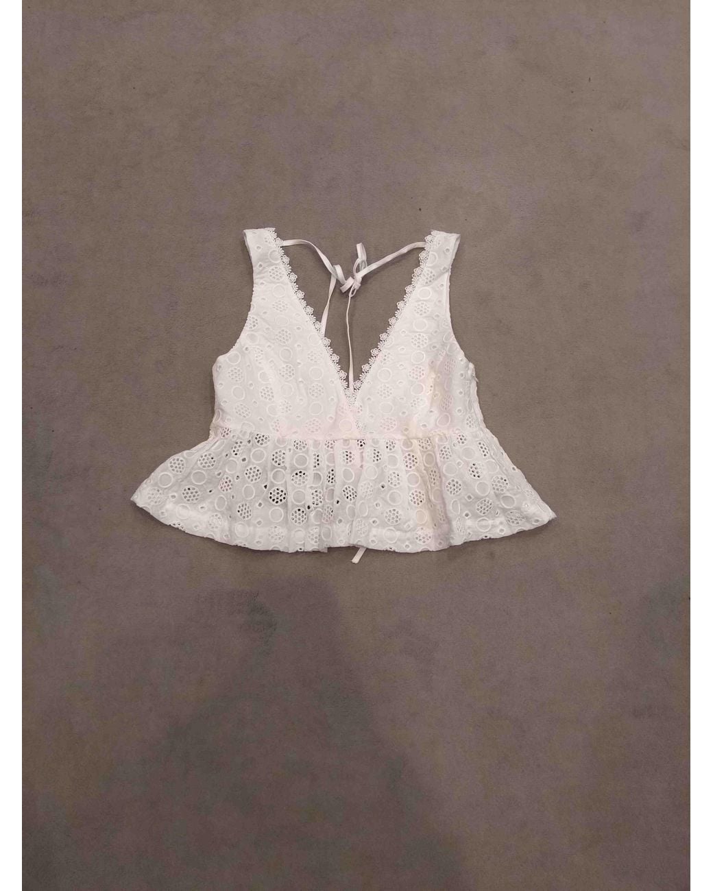 Pinko White Kiersten V-Neck Top