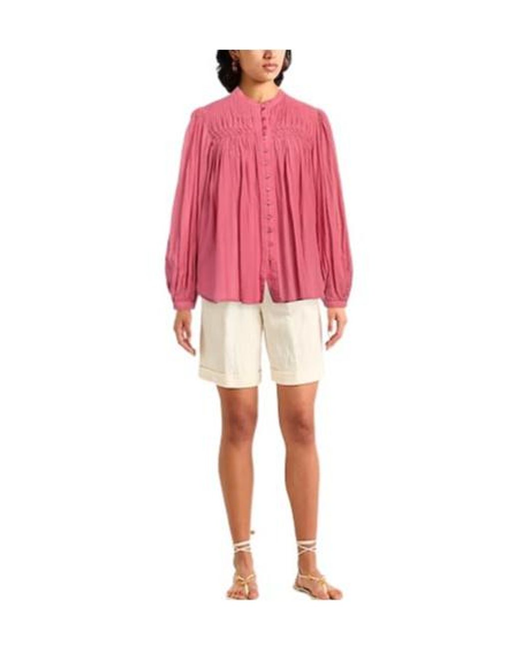 Isabel Marant Pink Solid Color Long Sleeve Shirt