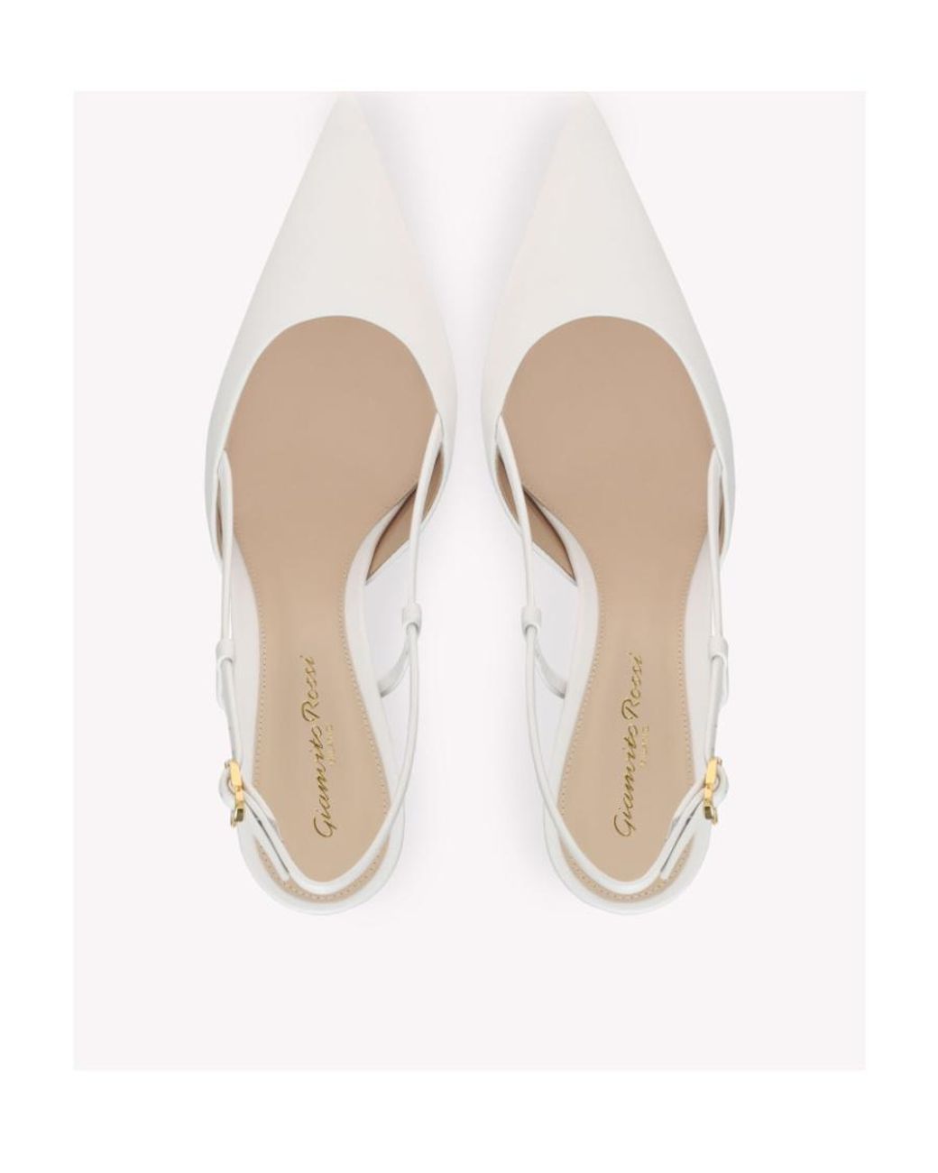 Gianvito Rossi White Ascent 85Mm Slingback Pumps