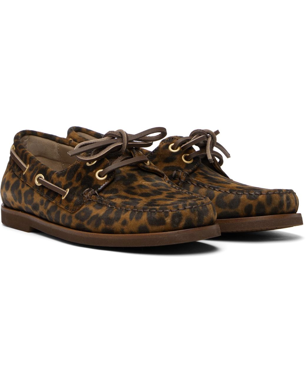 Gianvito Rossi Brown Vandee Boat Shoes