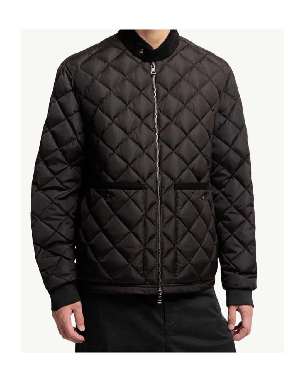 Moncler Black Eclal Quilted Bomber Jacket for men