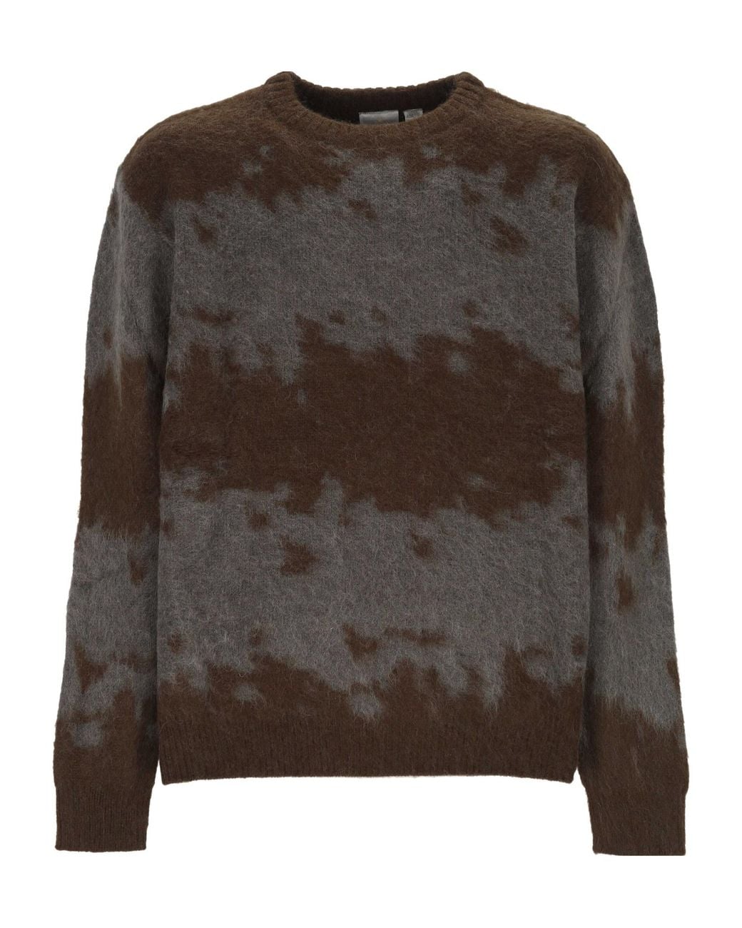 Gramicci Brown Splatter Knit Sweater for men