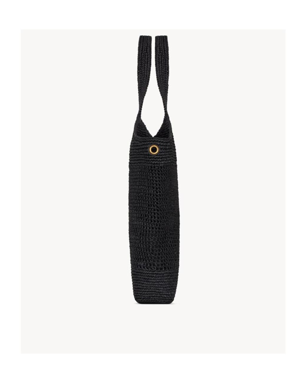 Saint Laurent Black Icare Logo Plaque Tote Bag