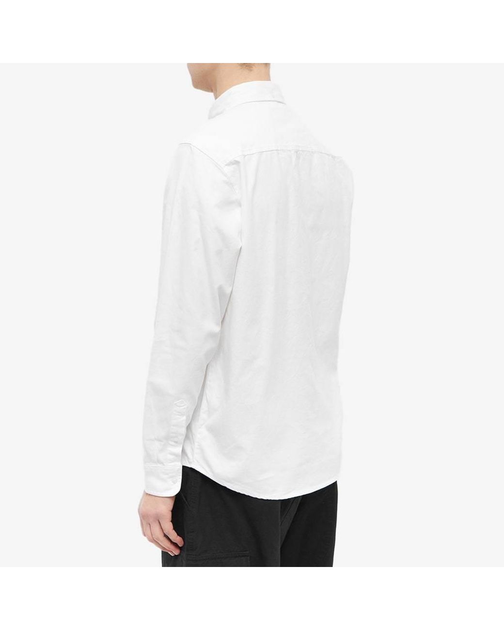 Carhartt White Buttoned Long-Sleeved Shirt for men