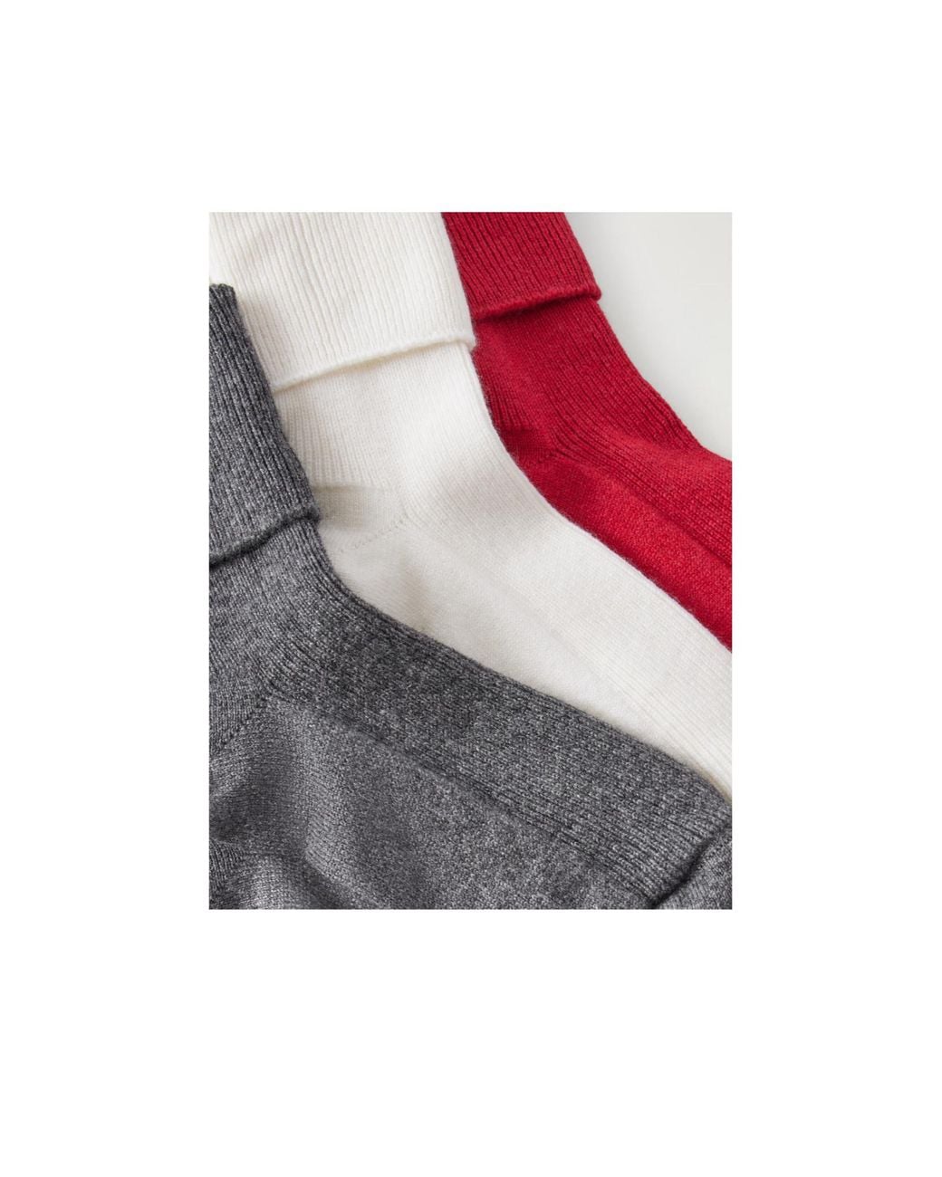 Johnstons White Set Of Three Ribbed Cashmere-Blend Socks