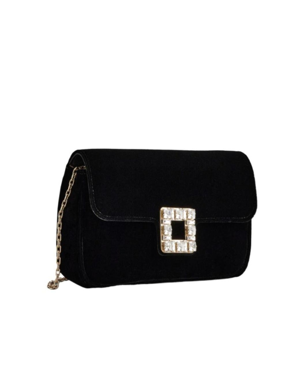 Roger Vivier Black Jeu De Fille Buckle Clutch Bag