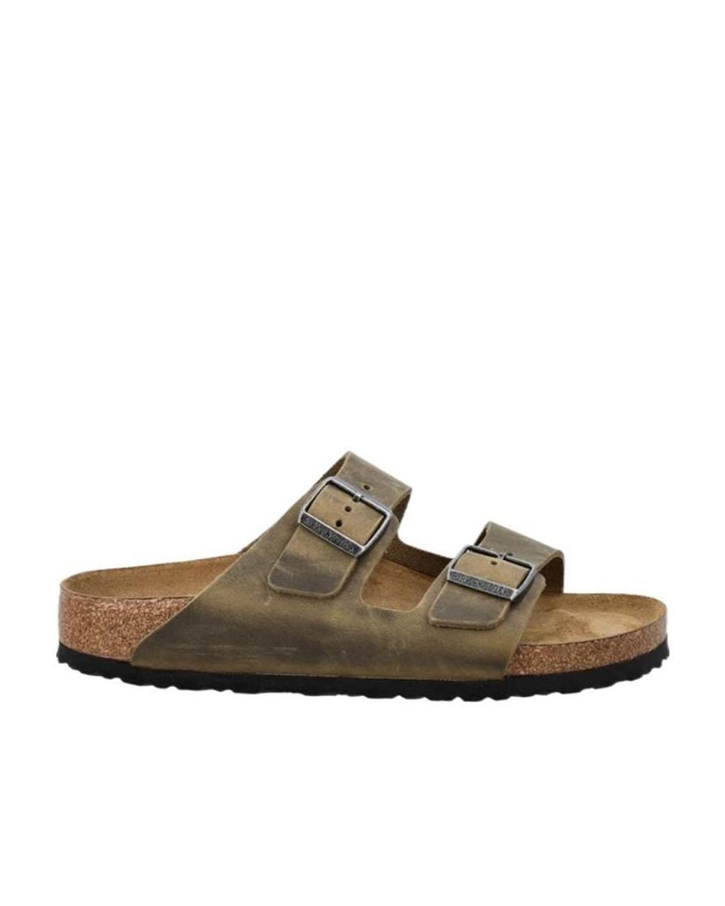 Birkenstock Brown Logo Pull-On Sandals for men