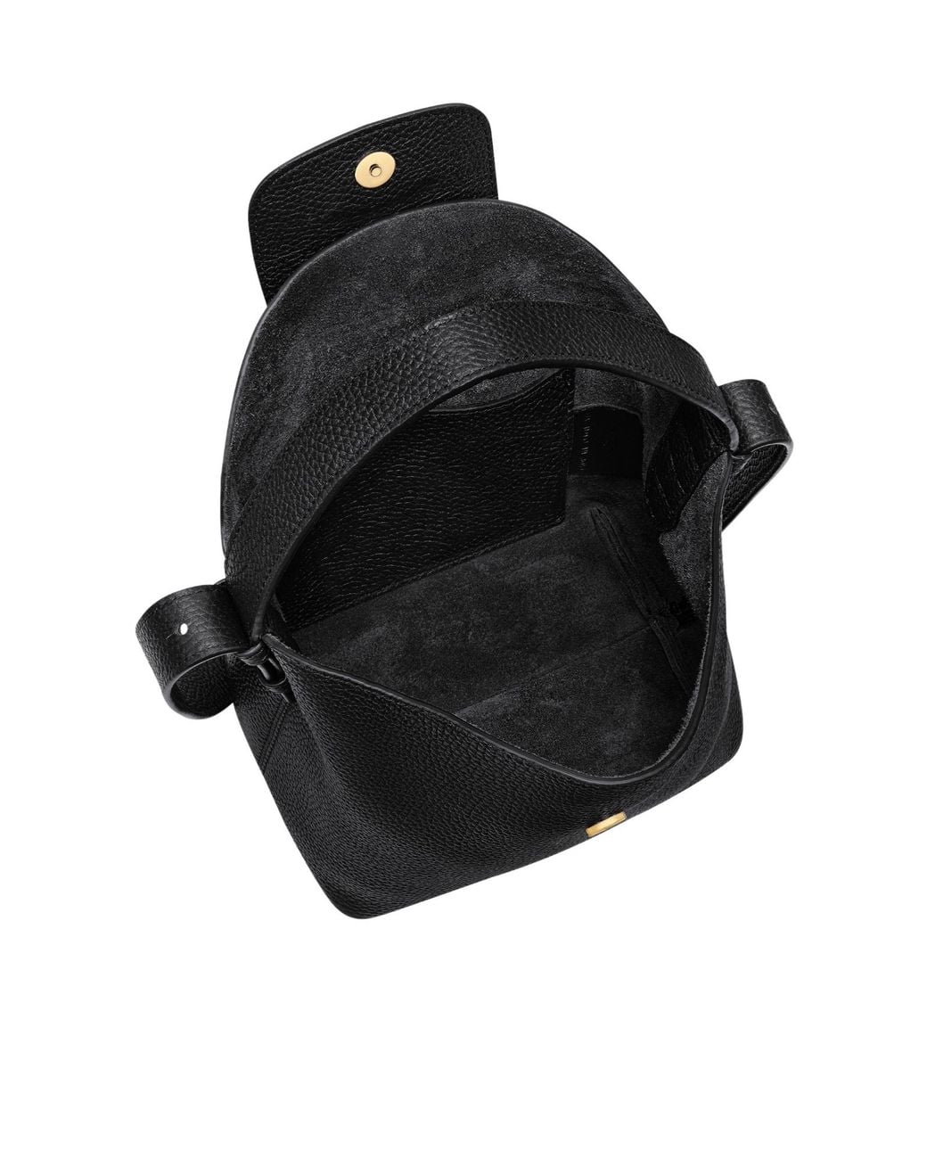 Longchamp Black Flap-Top Shoulder Bag