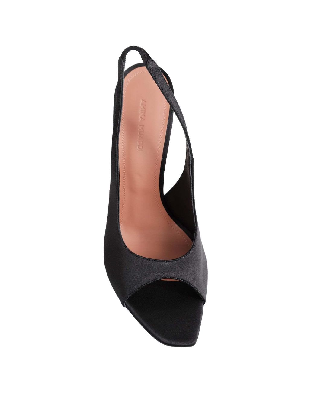 AMINA MUADDI Black Open-Toe High-Heeled Sandals